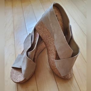 Cork platform Suede Sandals JustFab <Brand new>